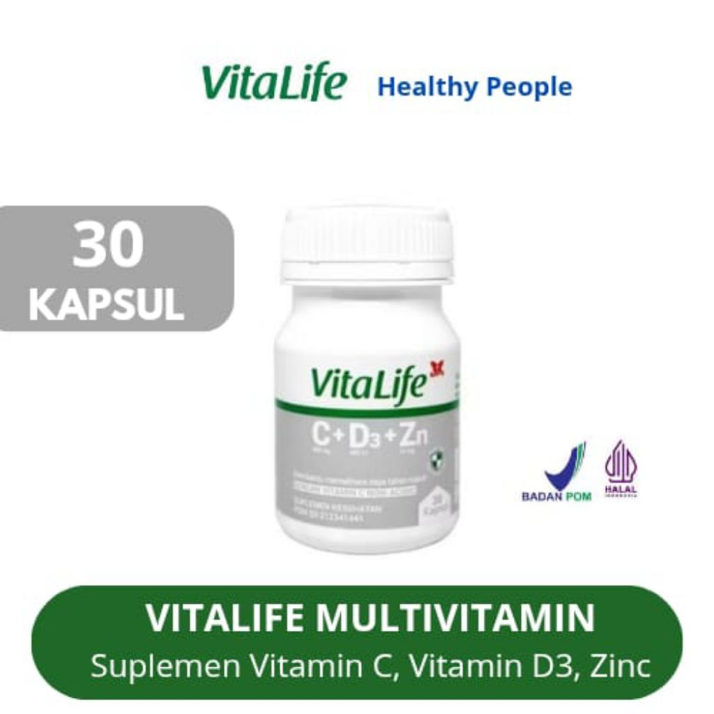 Vitalife Multivitamin C D3 Zinc 30 Kapsul