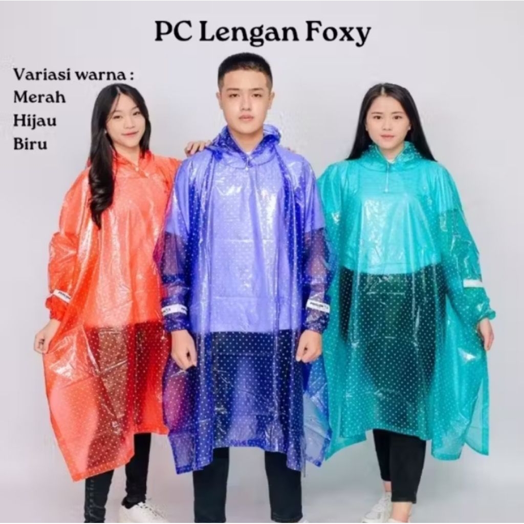 jas hujan poncho lengan penguin's foxy