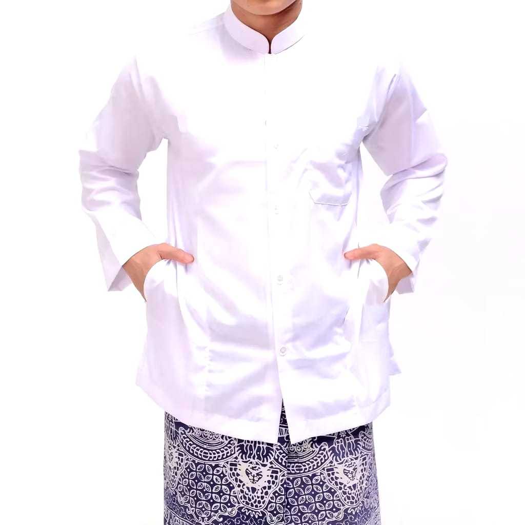 Baju Koko Pria Dewasa Haibah Model Ammu Saku Samping, Nyaman Dipakai