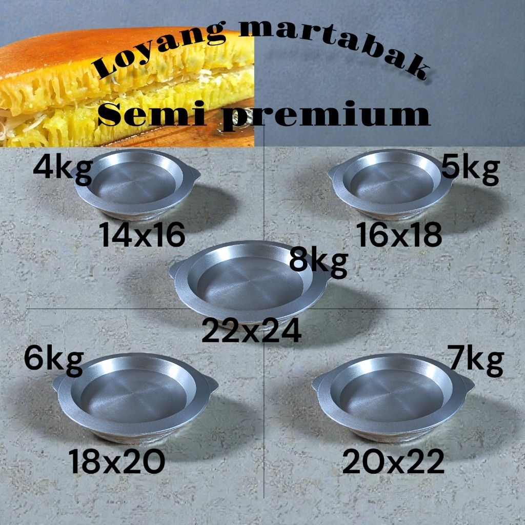LOYANG MARTABAK MANIS BANGKA SEMI PREMIUM BAHAN BAJA COR MURNI