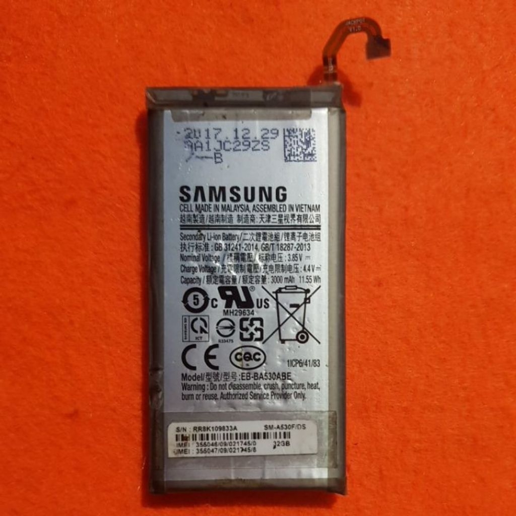 BATRE BATERAI BATRAY SAMSUNG GALAXY A8 2018 MODEL EB-BA530ABE FUNGSI NORMAL ORIGINAL COPOTAN BERGARA