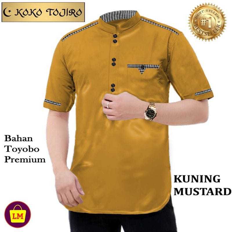 Baju Koko Pria Tojiro Katun Toyobo Premium Nyaman, Adem & Berkelas