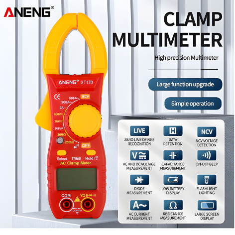 MEGA ANENG Digital Multimeter Tang Ampere Voltage NCV Tester Clamp - ST170