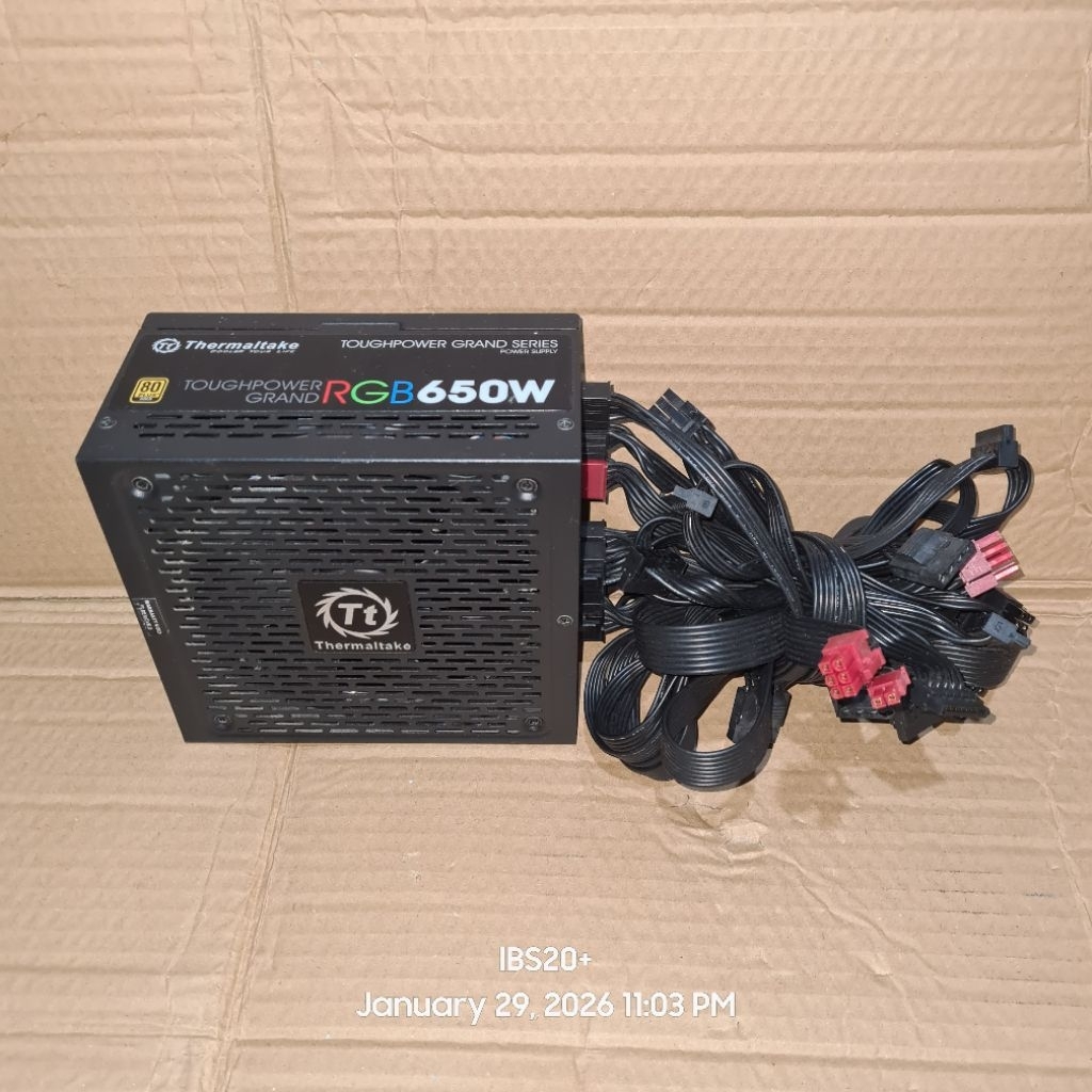 PSU THERMALTAKE TOUGHPOWER GRAND SERIES RGB 650W 80+ GOLD FULL MODULAR 