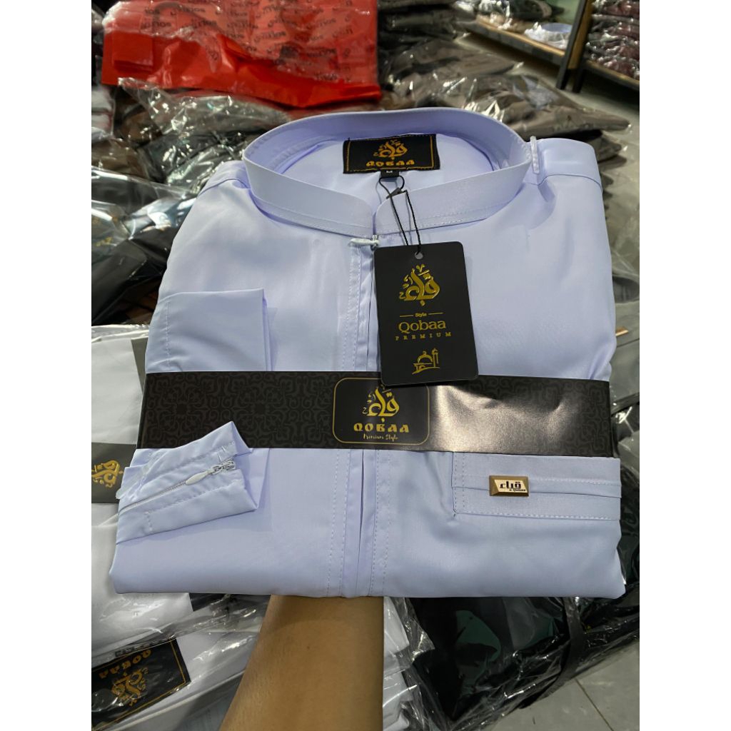[Jubah Temboro] Jubah Gamis Qobaa Poliester Zipper Resleting Premium