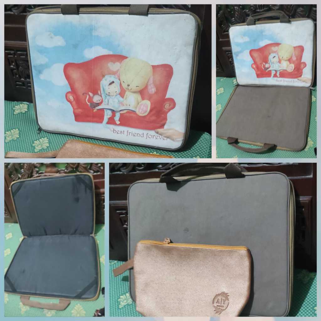 Seken/Preloved Murah Tas Laptop 14 Inch/39x30+ Bonus Tas Kecil Untuk Tempat Kabel