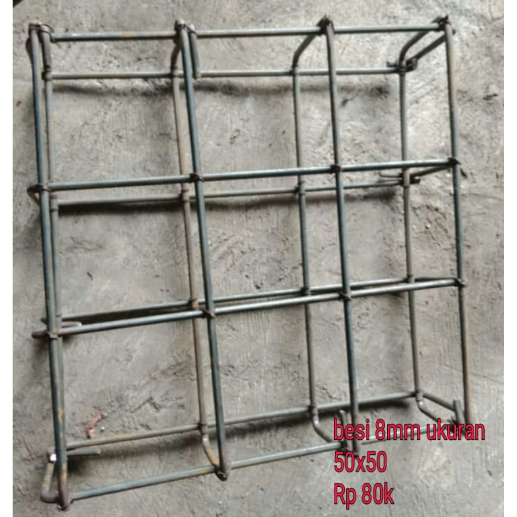 cakar ayam fondasi ukuran 50x50 menggunakan besi 8mm full
