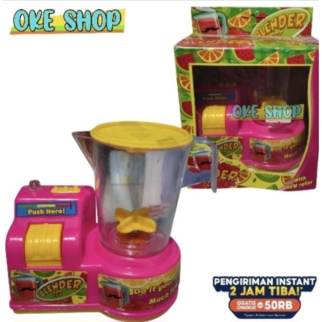 Mainan Blender Set Anak Warna Pink Mainan Blender j01