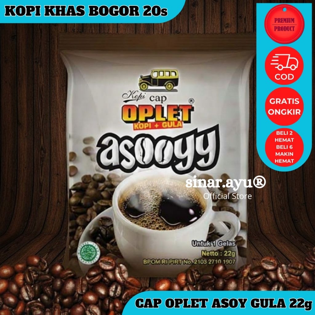 KOPI OPLET KOPI HITAM CAP OPLET ASOOYY 22G (KHAS BOGOR) 20 PCS