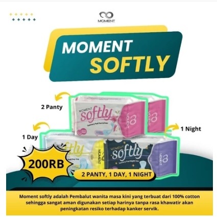 Moment Softly Pembalut Herbal Garansi Original
