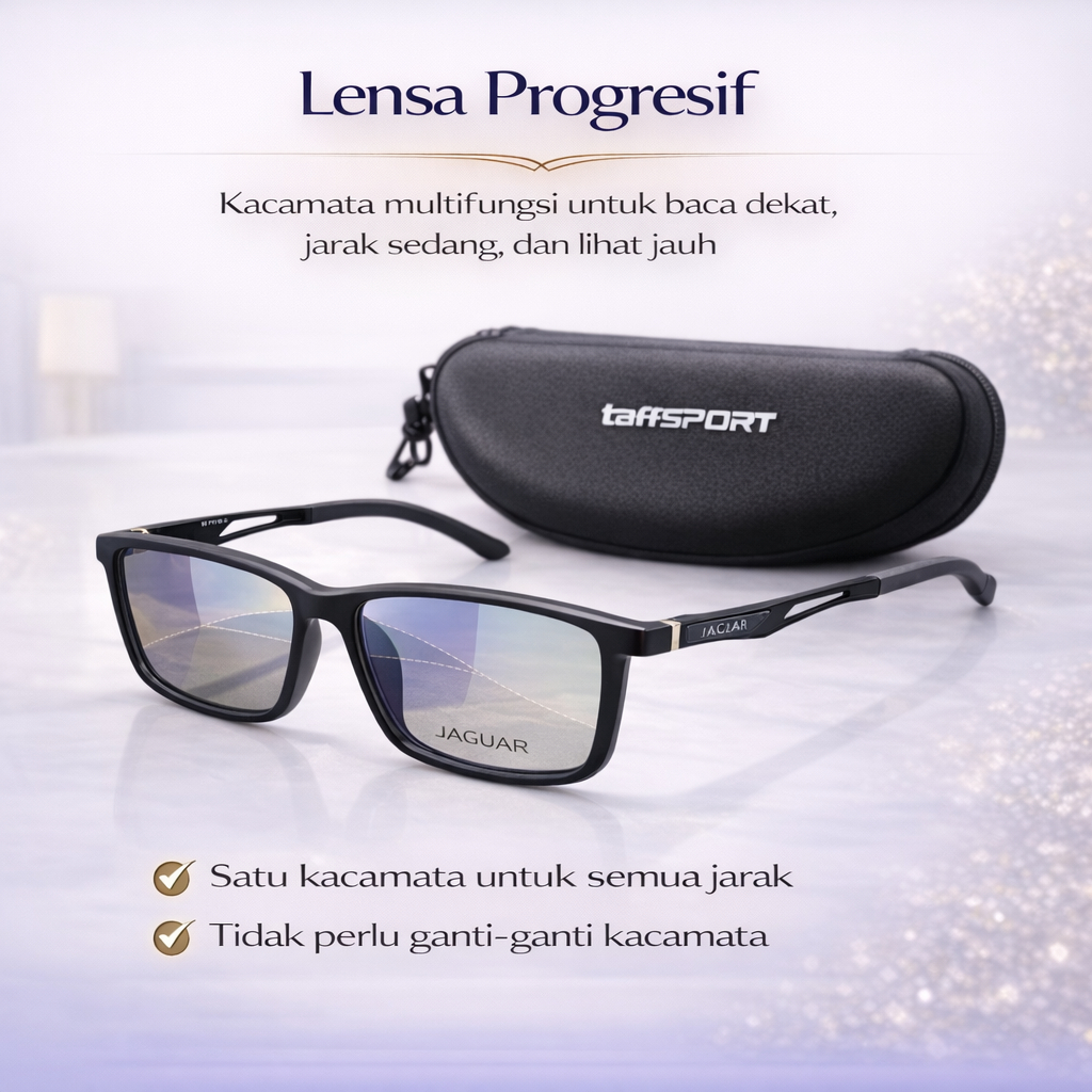 Kacamata Baca Plus Progresif Photochromic Anti Radiasi Pria Wanita Frame Sporty Elegan+100+150+200