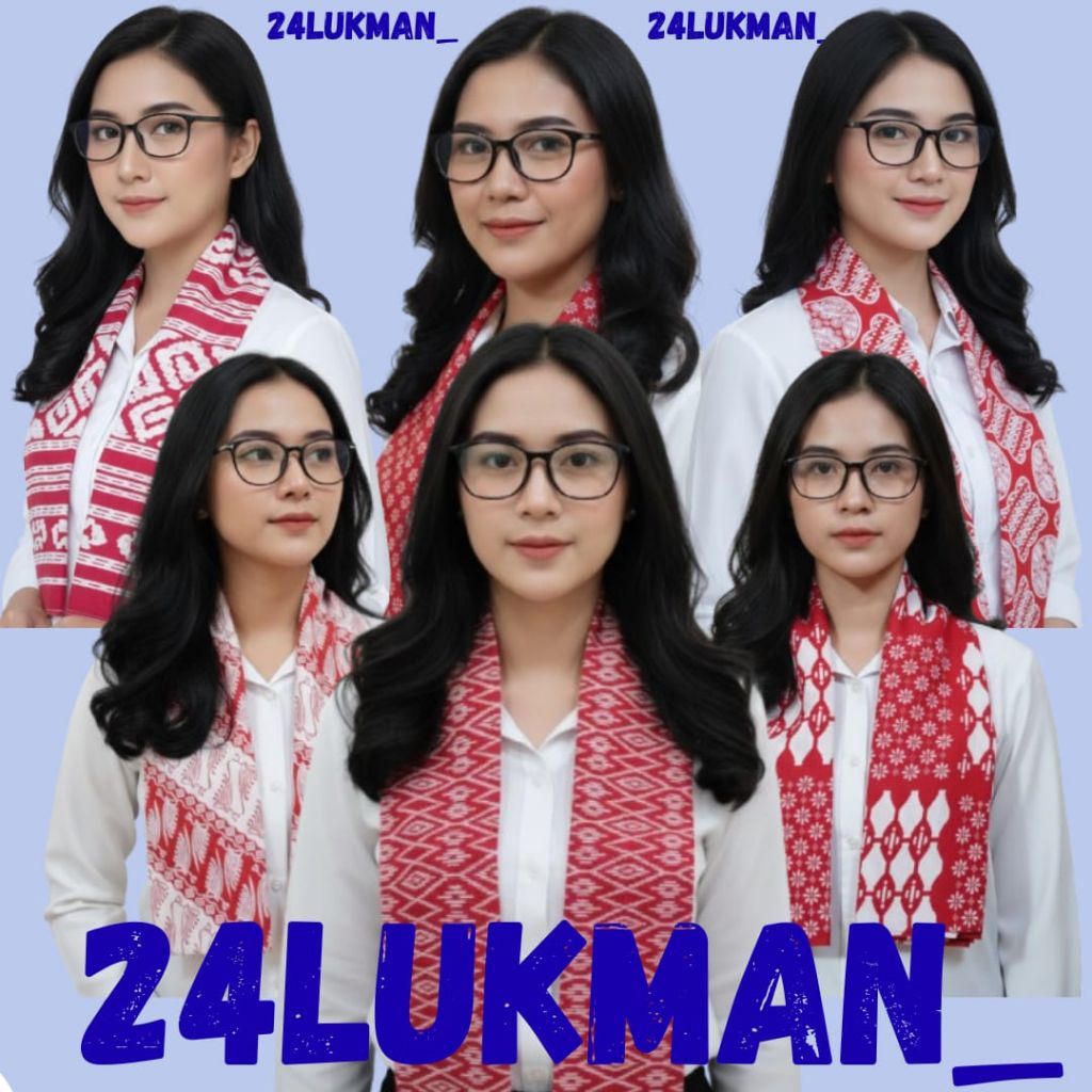 Syal Batik Wanita Pria Cukin Merah Putih Indonesia motif terlengkap