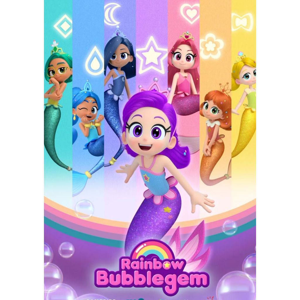 Buku Mewarnai Rainbow Bubblegem 35 Halaman A5 A4 Tema Bubblegem