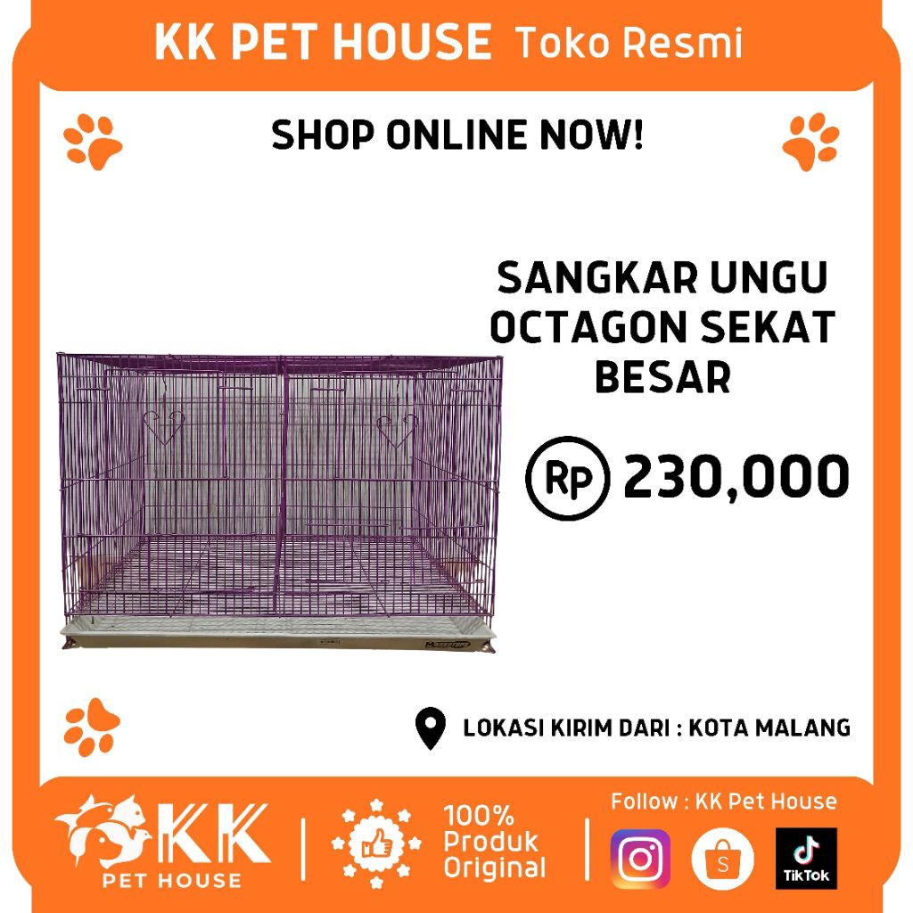 0782-SANGKAR UNGU OCTAGON SEKAT BESAR