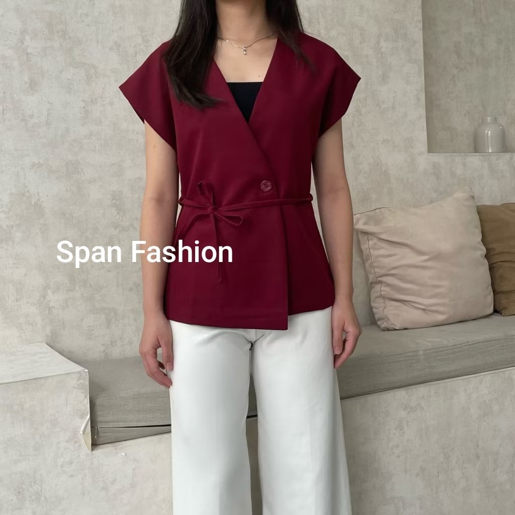 SpanFashion LE301265 Baju Merah Wanita Imlek Sincia