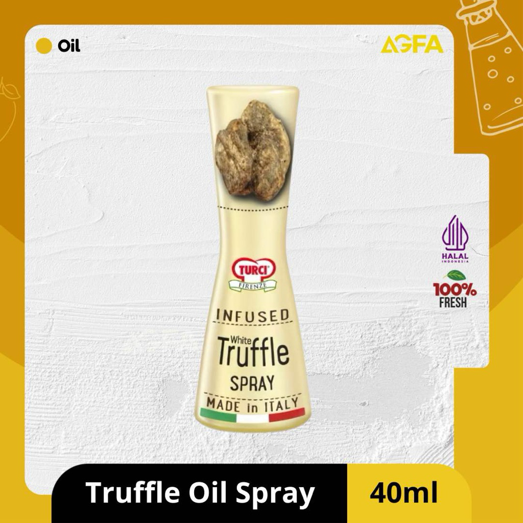 Turci Truffle Spray Italy – Bumbu Truffle Cold Pressed 40gr / Infused White Truffle Spray Turci 100%