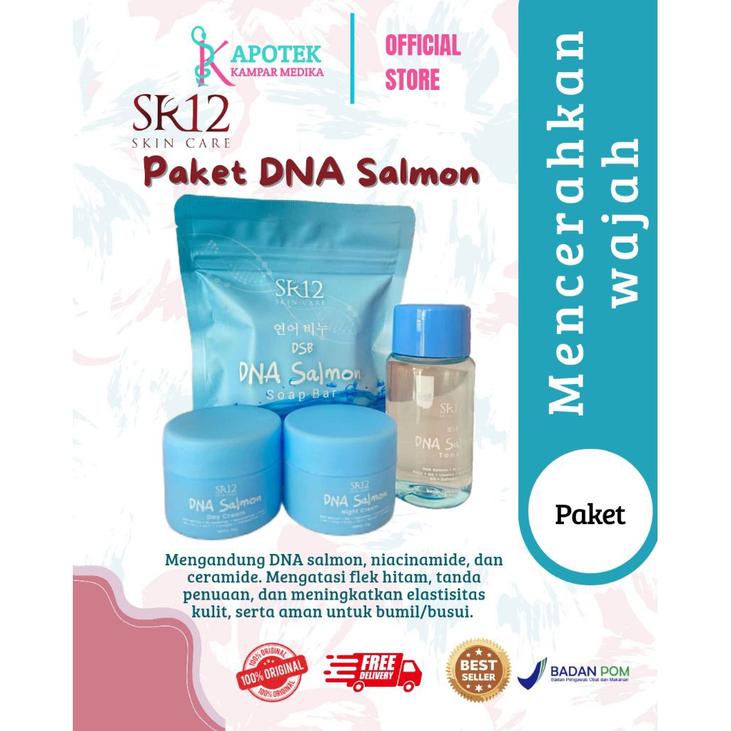 [ORIGINAL] SR12 PAKET SKINCARE DNA SALMON