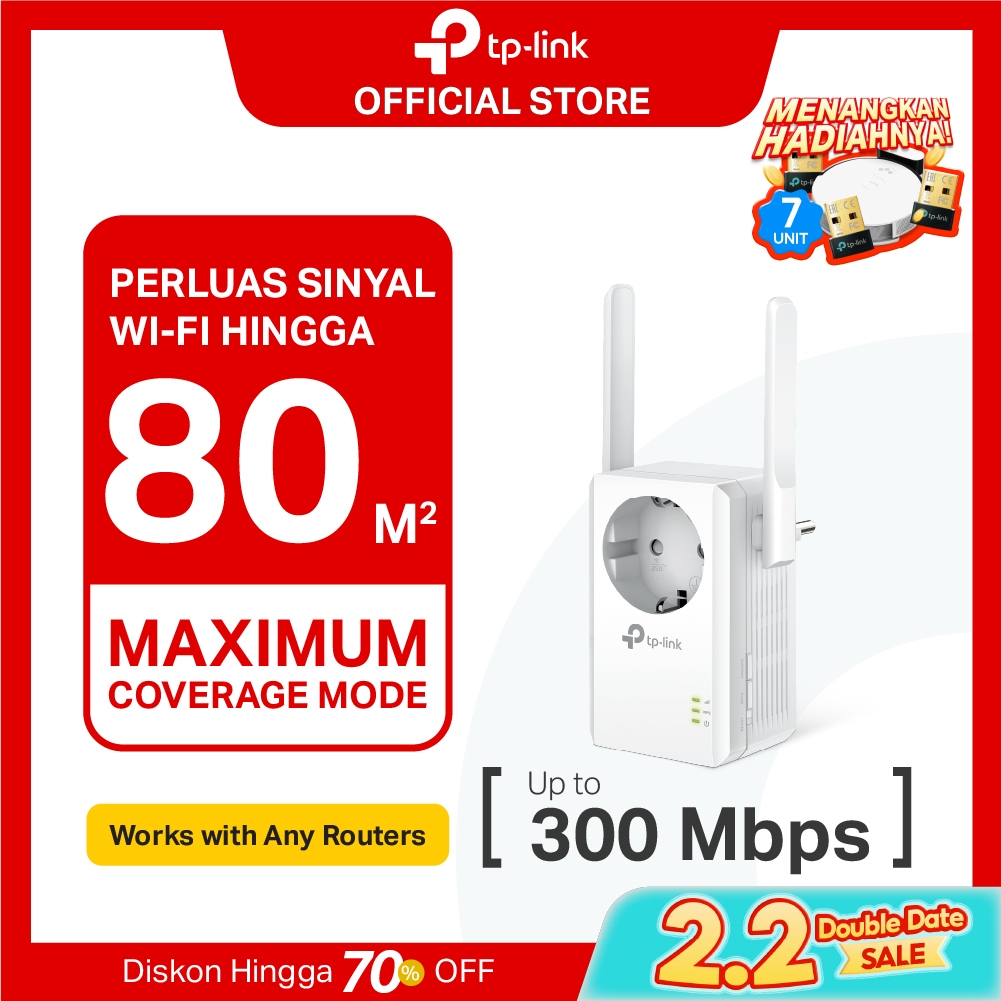 TP-Link TL-WA860RE | 300Mbps Wi-Fi Range Extender | AC Passthrough | Penguat Sinyal | Repeater WiFi