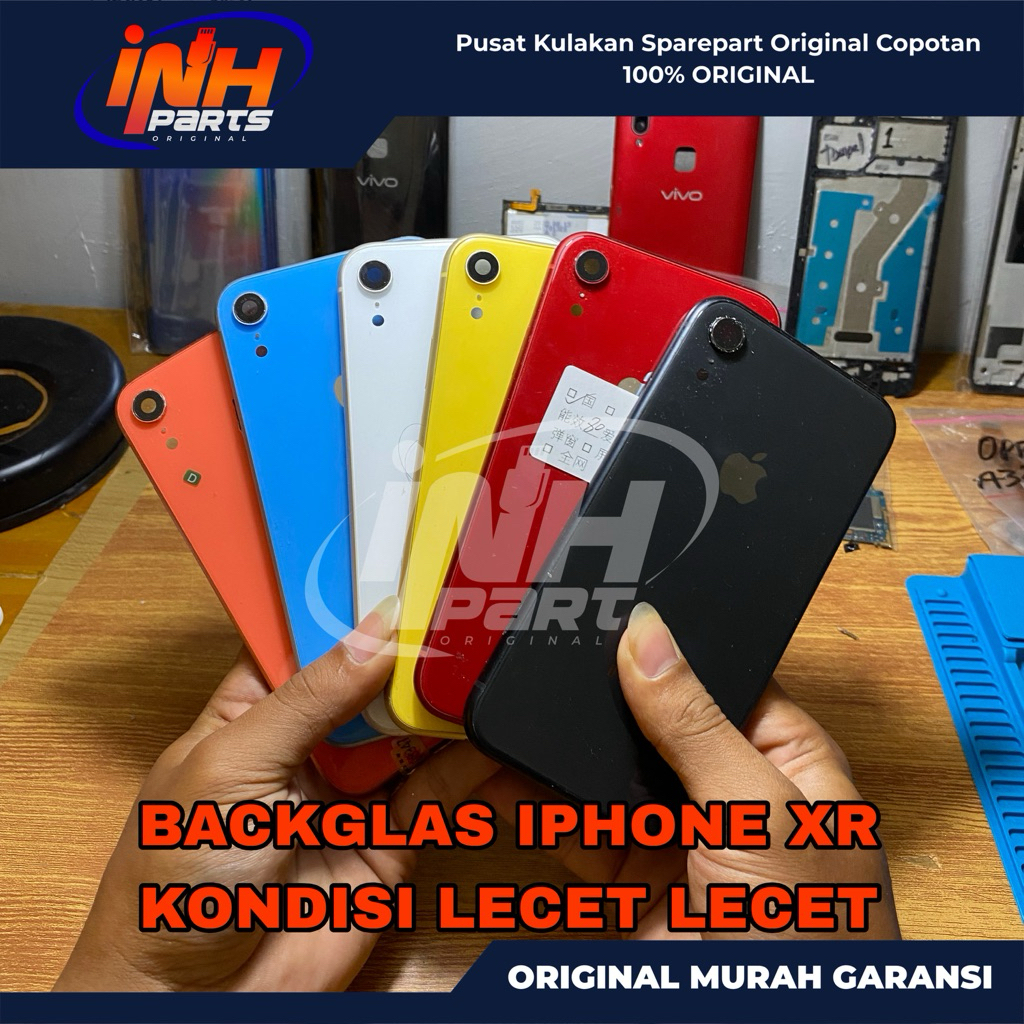 BACKDOOR BACKGLASS HOUSING IPHONE XR BEKAS COPOTAN