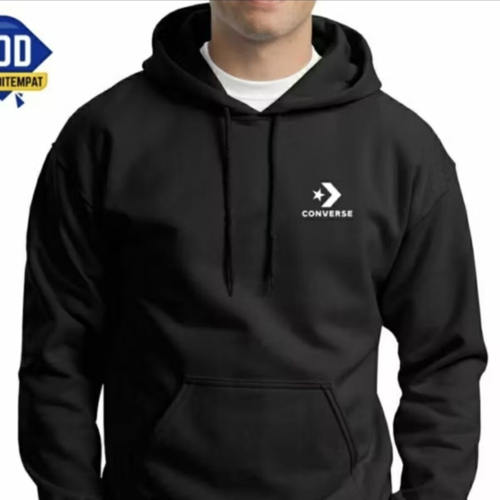 Baju hoodie lengan panjang Polos Allstar&Converse kekinian unisex 1pc