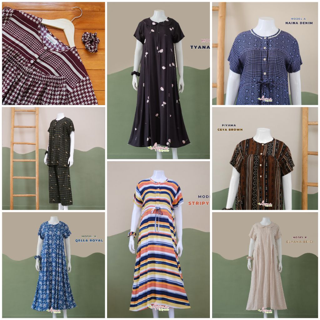 ASMA DAILY WEAR | HOMEDRESS RAYON PREMIUM HOMEWEAR TERBARU DASTER PANJANG MURAH KEKINIAN JUMBO BUMIL