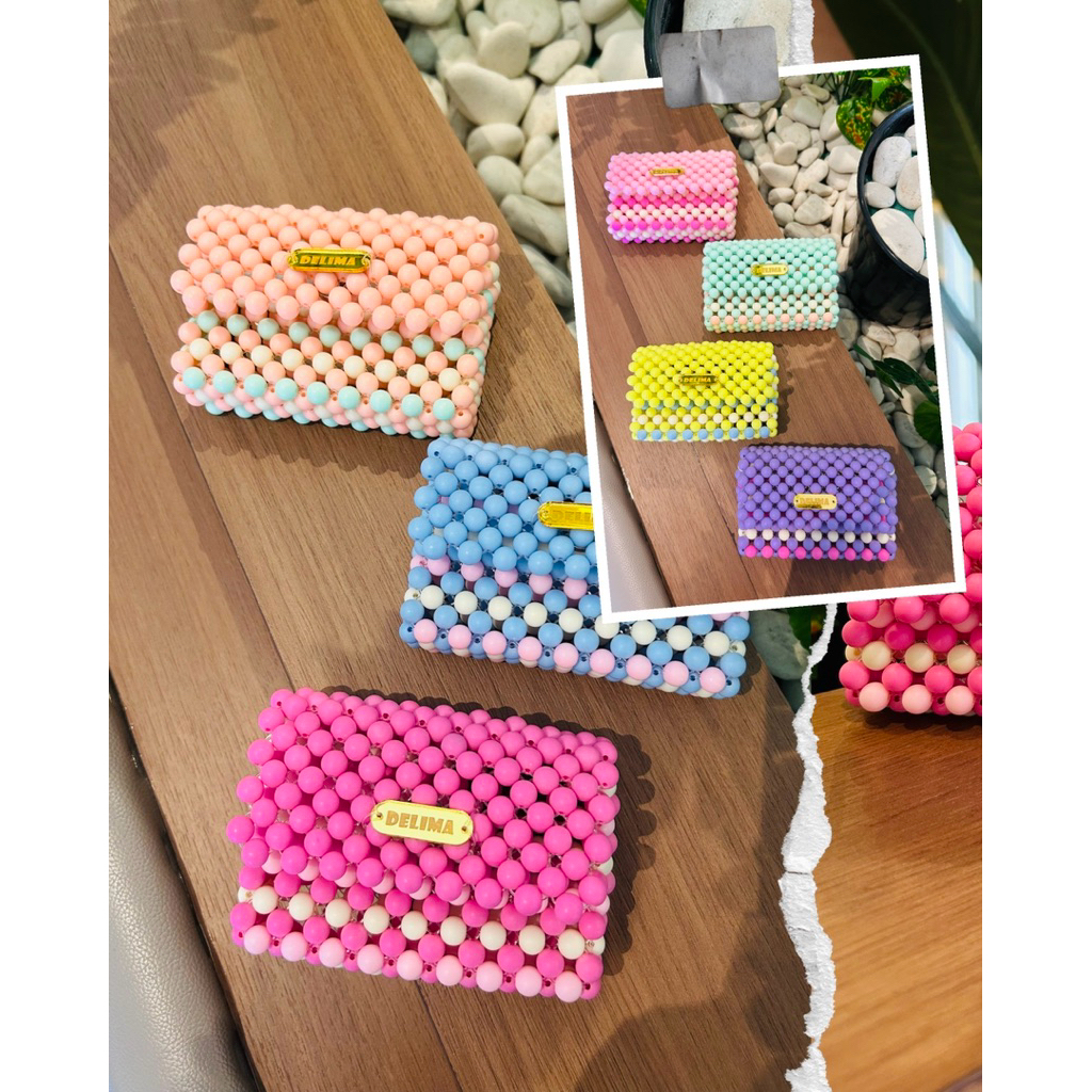 Alena Wallet Kombinasi / Card holder / dompet manik manik