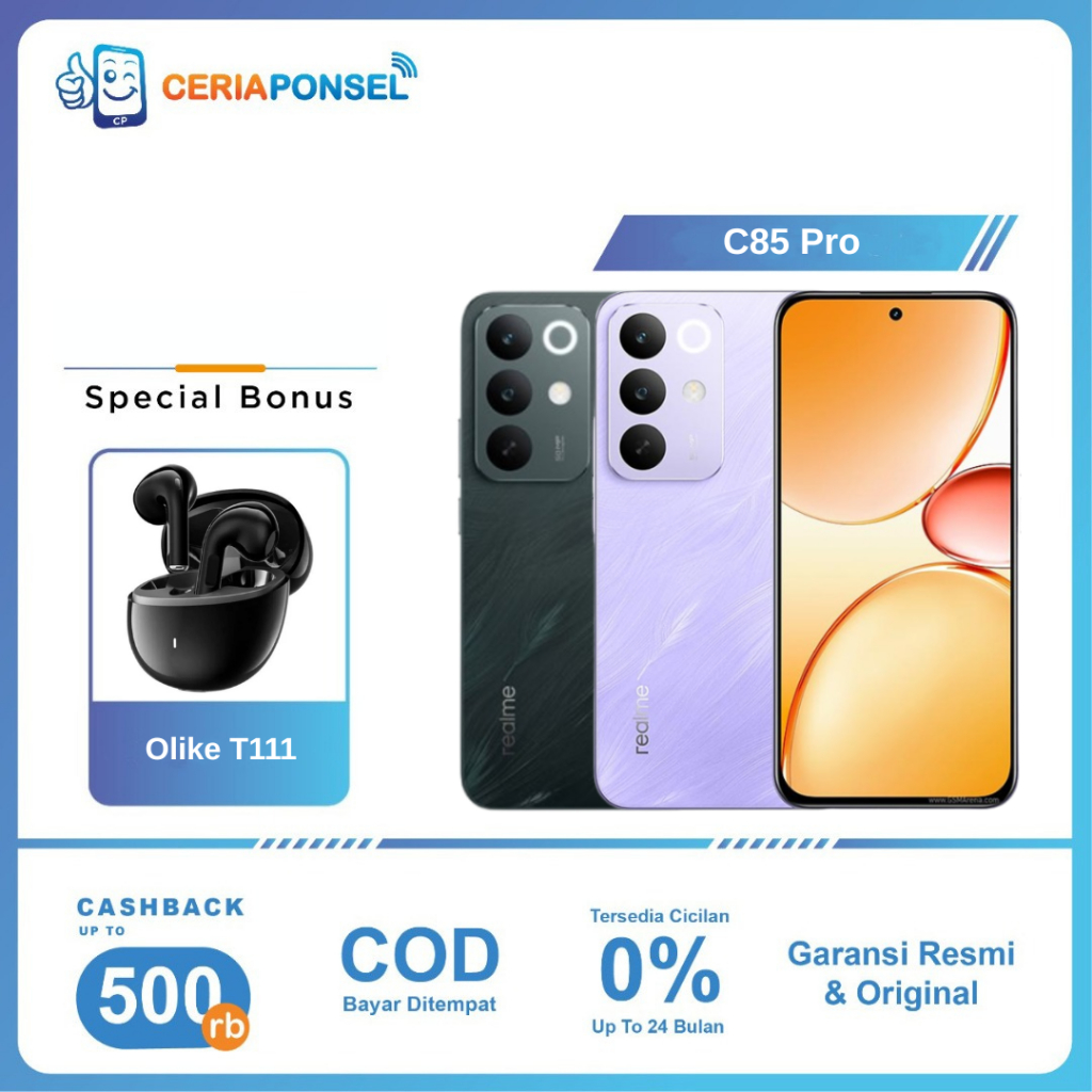 Realme C85 Pro 8/128GB & 8/256GB Snapdragon 685 AMOLED 7000mAh 45W | Garansi Resmi Realme Indonesia 