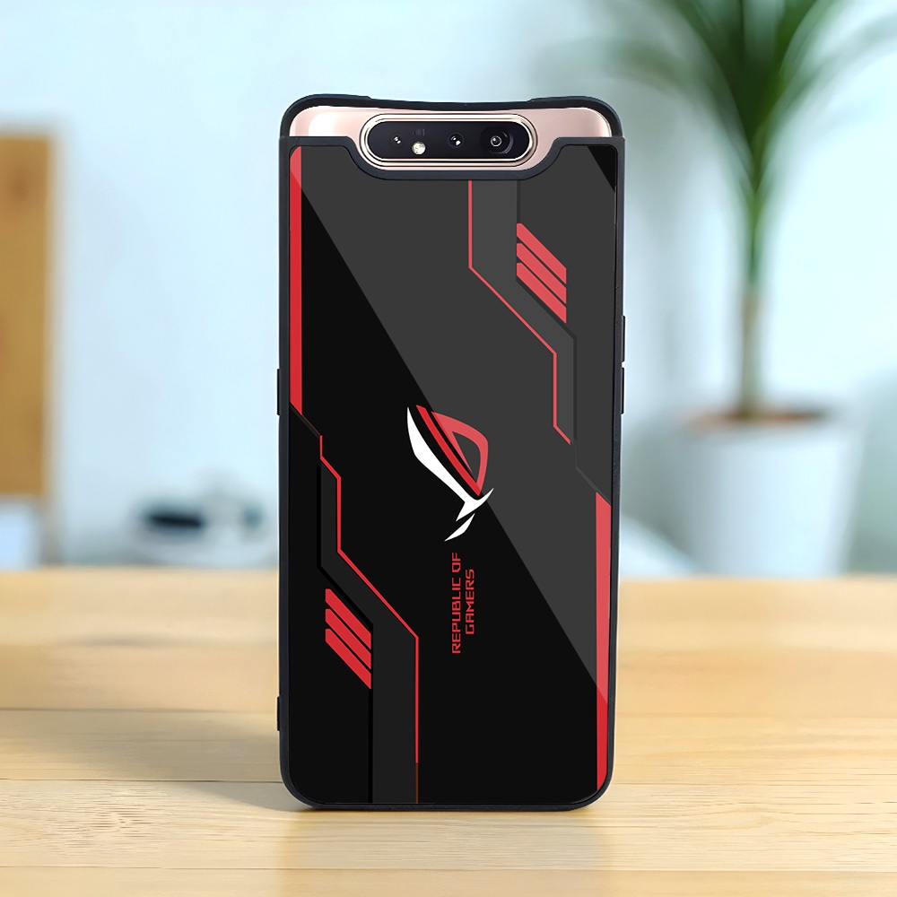 Case Glass Kilau For samsung A80 - case hp - case kilau samsung a80 - Casing Handphone samsung A80 [