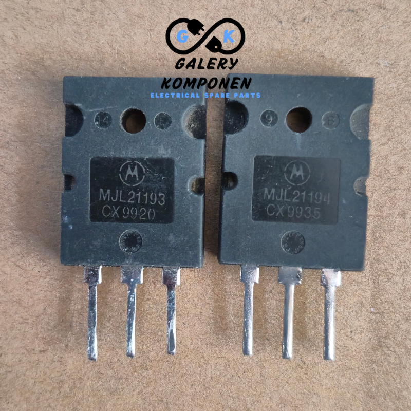 MJL ORIGINAL ONSEMI MOTOROLA Transistor 21193 21194 ORIGINAL SET CABUTAN BUILT UP UPS