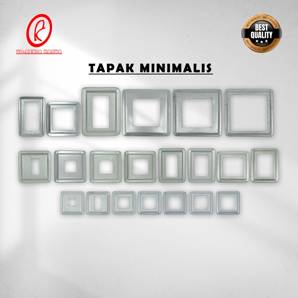 Ornamen pagar besi tapak minimalis | Ring pipa kotak | all varian