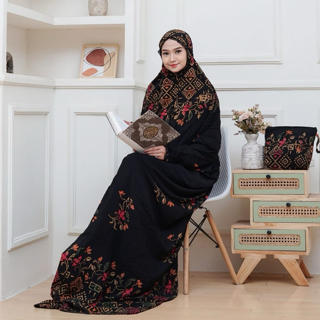 MUKENA TERUSAN RAYON JUMBO BATIK CAP PEKALONGAN