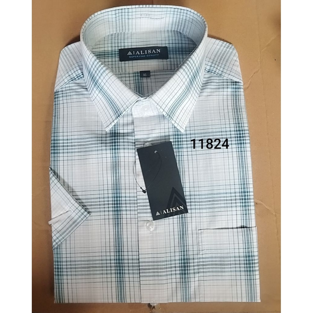 KEMEJA ALISAN KOTAK-KOTAK LENGAN PENDEK