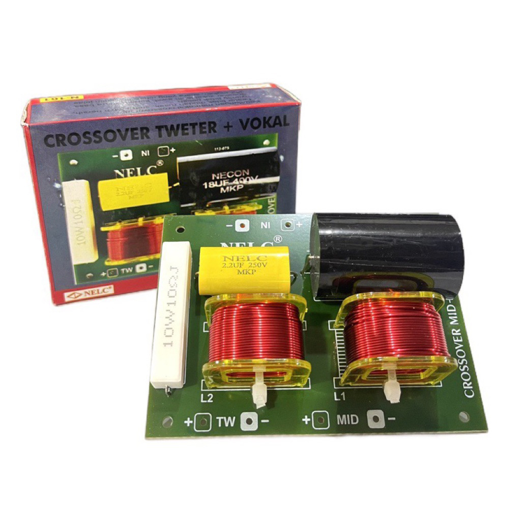 KIT CROSSOVER 2 WAY TWEETER + VOKAL NELC N-161 CROSSOVER PASIF 2 WAY NELC