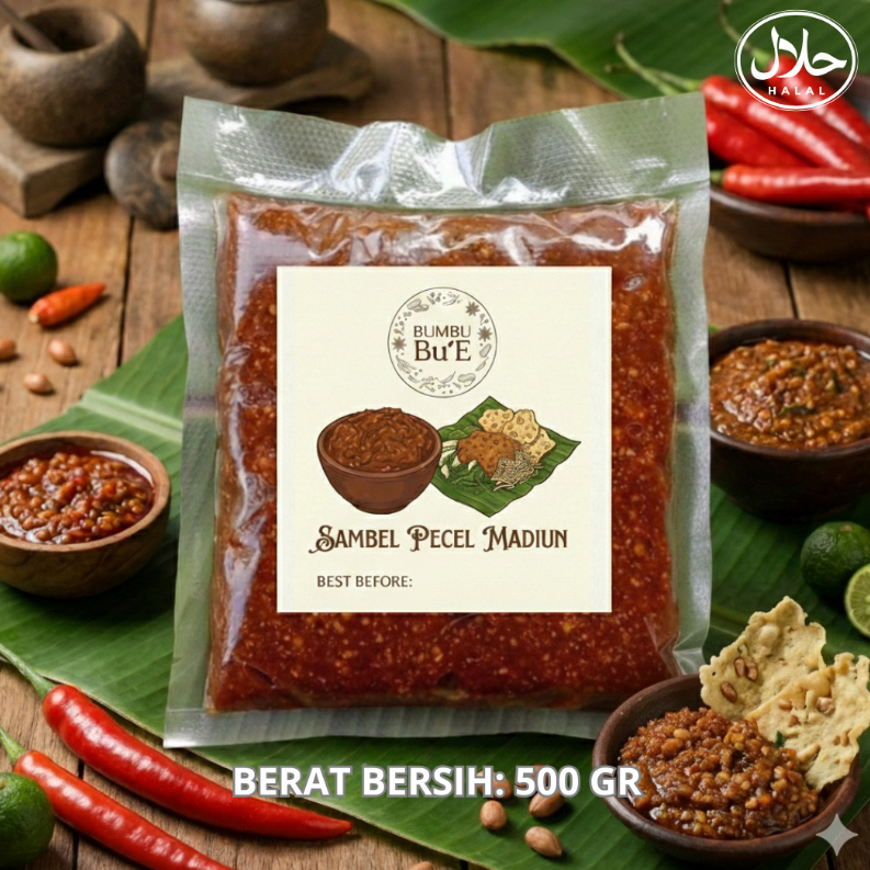 SAMBEL PECEL MADIUN PREMIUM - BUMBU BU’E (500 GR)