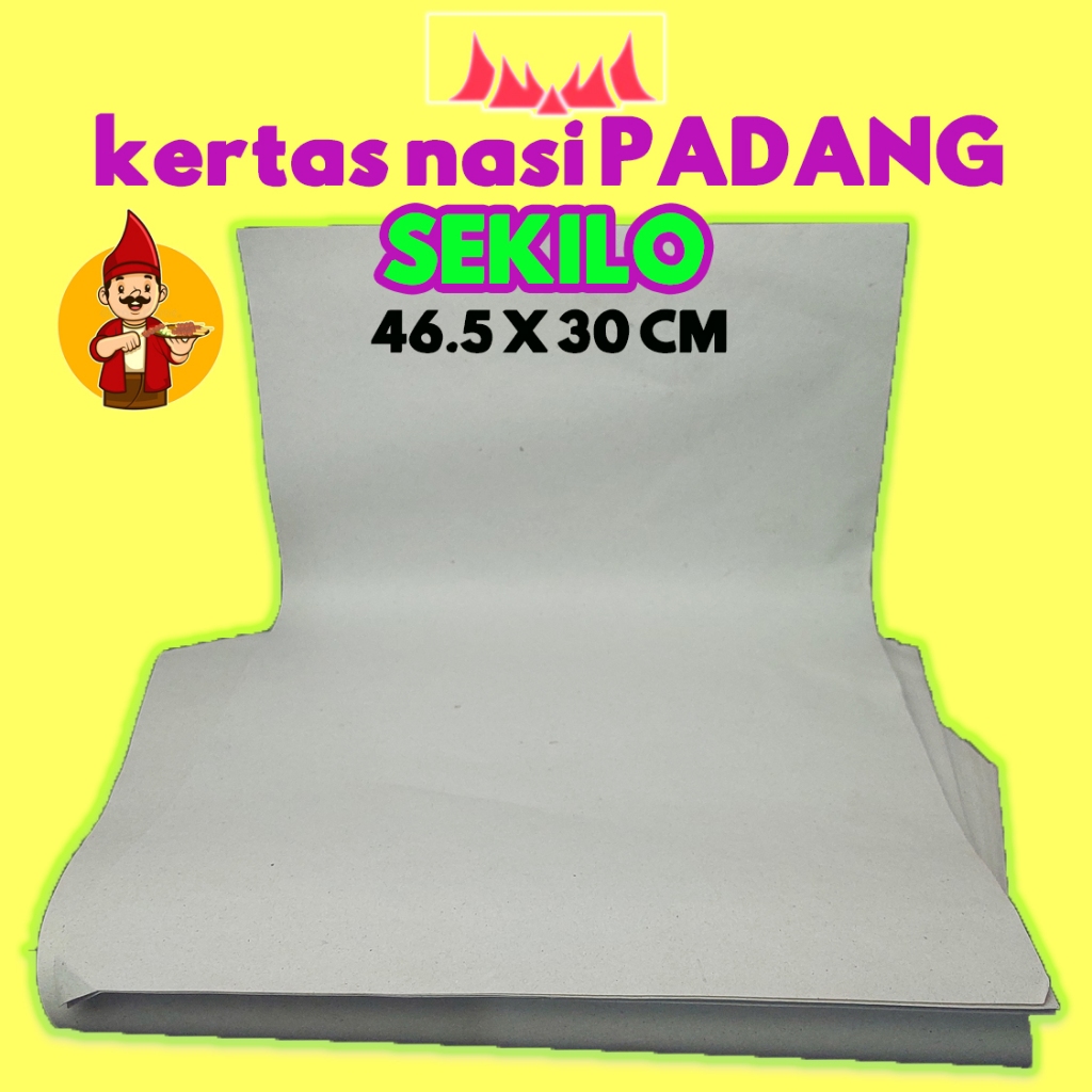 KERTAS NASI PADANG KILOAN KERTAS BUREM BURAM UKURAN +- 46,5 X 30