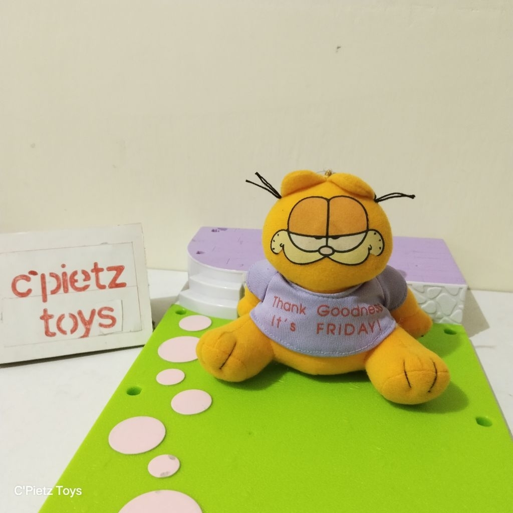 Boneka Vintage Garfield The Lazy Cat "Thank Goodness It's FRIDAY" (Second/Preloved)