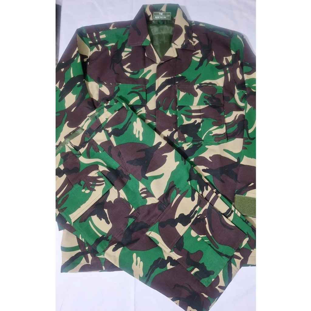 Baju PDL TNI AD Malvinas Balotelli Gelap / Jahitan rapih / Nyaman / Tidak mudah luntur