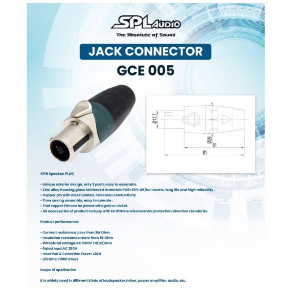 JEK SPEAKON SPL AUDIO GCE 005