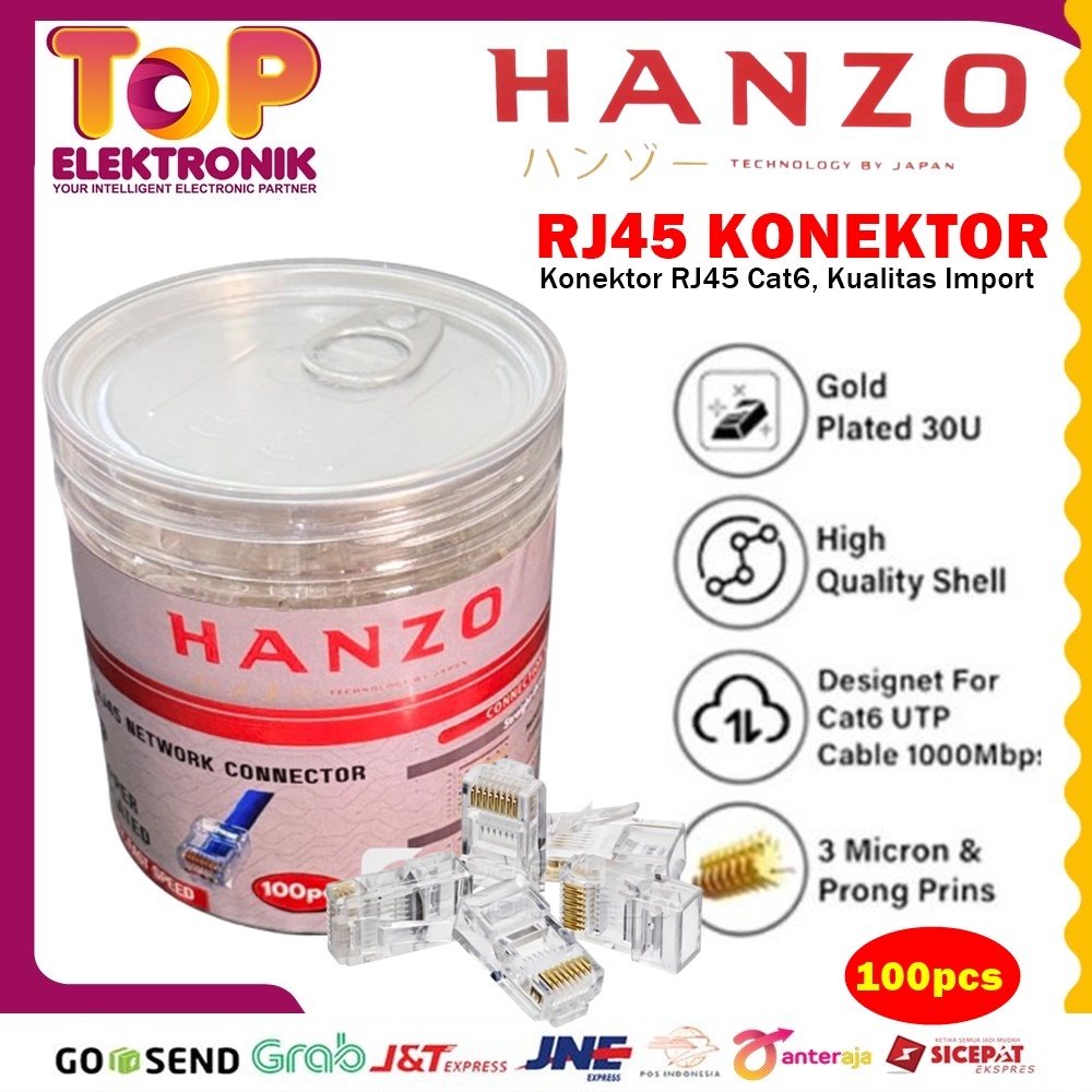 Konektor RJ45 Connector RJ45 Cat5E Cat.5E Kepala Konektor