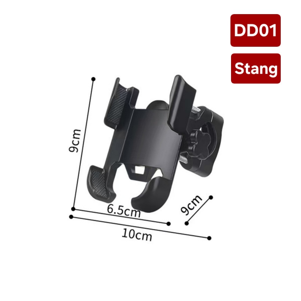 Holder Motor Spion / Stang Aluminium Jepit Kokoh Kuat Putar 360 DD01