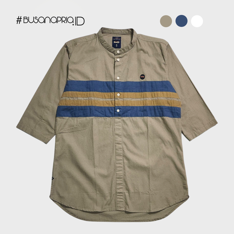 Koko Kurta Leafy Lengan 3/4 - Kemko Katun Premium | BusanaPria.ID