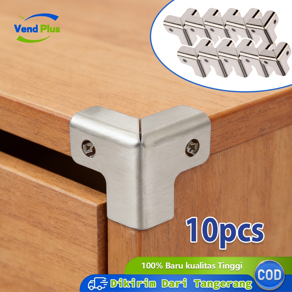 10pcs Siku Box Pojok Lubang Hardcase Box Siku L Siku Corner Hardcase L Dengan Sekrup