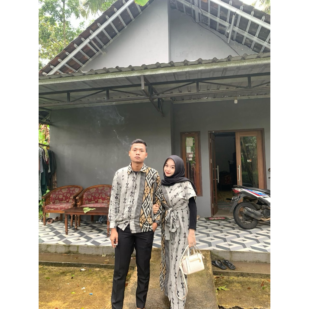 preloved couple baju lebaran&kondangan bahan tenun