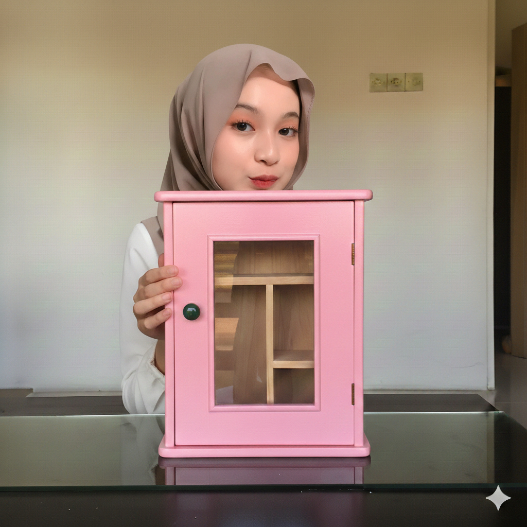 Kotak Obat P3K Kayu Unik - Rak Dinding Kesehatan Minimalis Decor Rumah