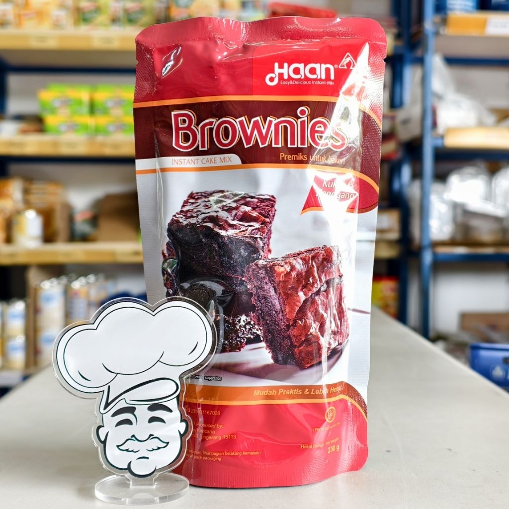 Haan Brownies Kukus / Brownies Panggang 230Gr / Tepung Premix / Premix Brownies