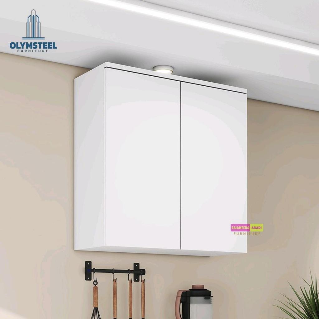 Olymsteel kitchen set atas besi okd alba KA2P lemari dapur 2 pintu white rak dapur rak gantung rak t
