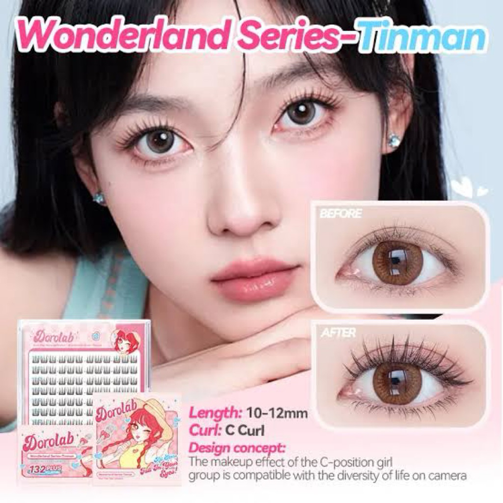 DOROLAB WONDERLAND SERIES TINMAN EYELASHES GLUE FREE - BULUMATA TANPA LEM | Langsung tempel