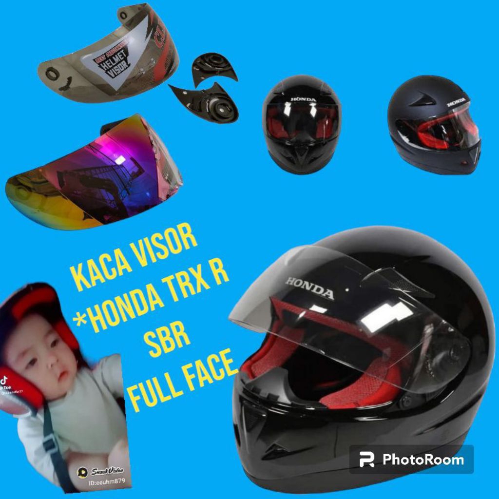 KACA HELM VISOR+RACET HELM HONDA HADIAH MOTOR FULL FACE