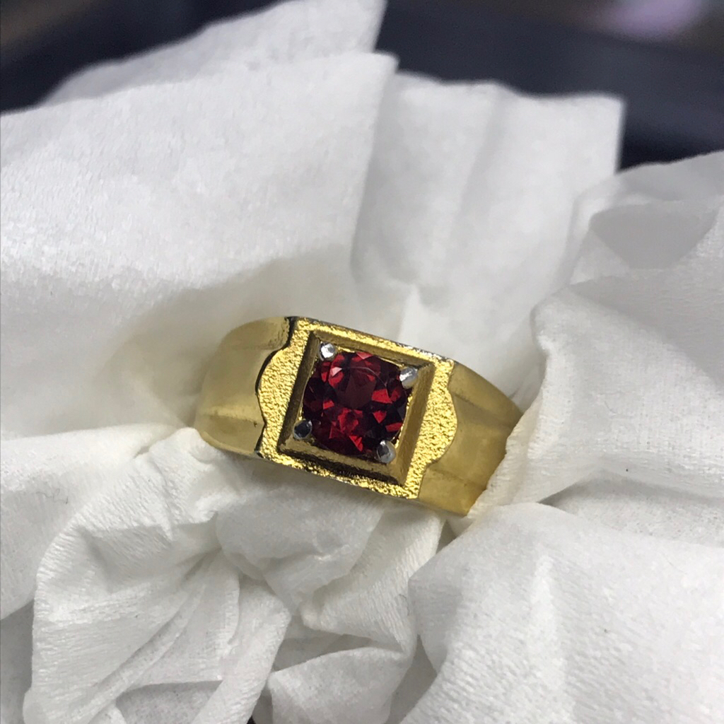 CINCIN NATURAL RED GARNET TITANIUM SUPER