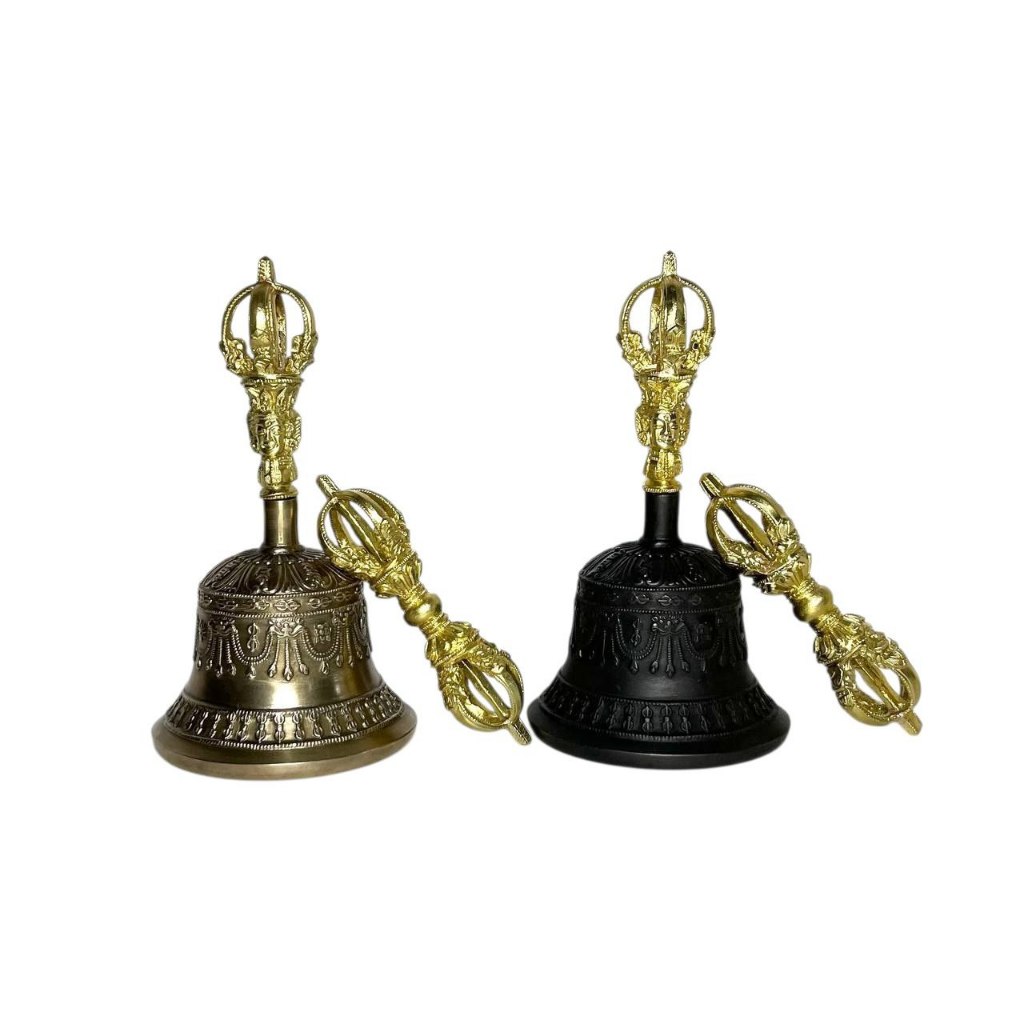 Vajra Bell Vajrayana 5 Prongs Ukuran Sedang High Quality